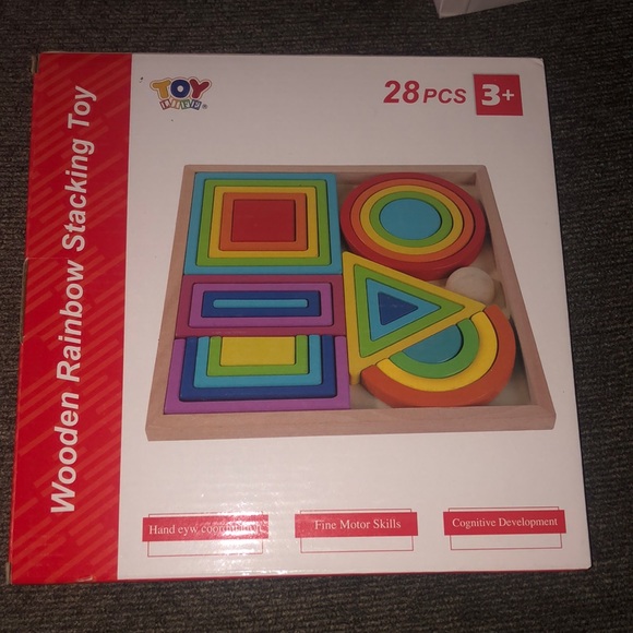 Wooden Rainbow Stacking Toys! Great for learning! - Picture 1 of 2